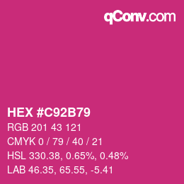 Color code: HEX #C92B79 | qconv.com