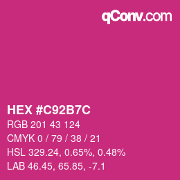 Color code: HEX #C92B7C | qconv.com