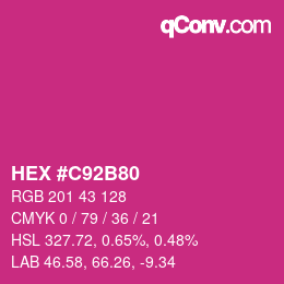 Color code: HEX #C92B80 | qconv.com