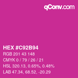 Farbcode: HEX #C92B94 | qconv.com