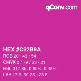 Código de color: HEX #C92B9A | qconv.com