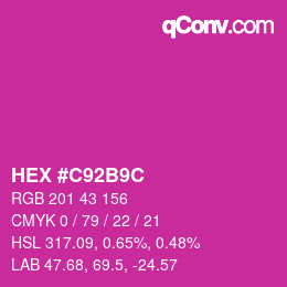 Código de color: HEX #C92B9C | qconv.com