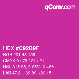 Código de color: HEX #C92B9F | qconv.com