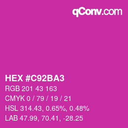Color code: HEX #C92BA3 | qconv.com