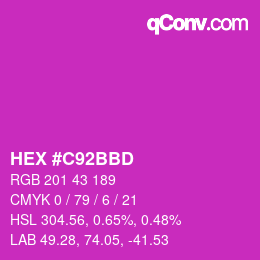 Color code: HEX #C92BBD | qconv.com