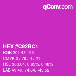Color code: HEX #C92BC1 | qconv.com