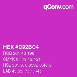 Color code: HEX #C92BC4 | qconv.com