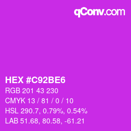 Color code: HEX #C92BE6 | qconv.com