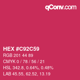 Color code: HEX #C92C59 | qconv.com