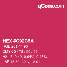 Color code: HEX #C92C5A | qconv.com