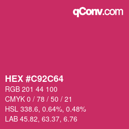 Color code: HEX #C92C64 | qconv.com