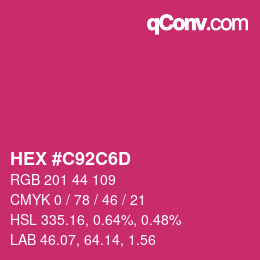Color code: HEX #C92C6D | qconv.com