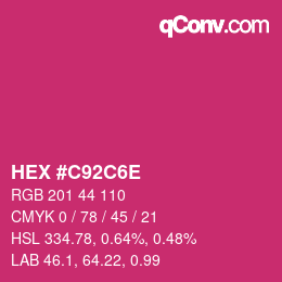 Color code: HEX #C92C6E | qconv.com