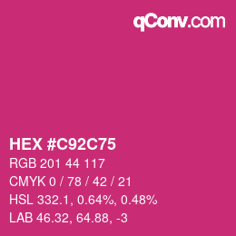 Farbcode: HEX #C92C75 | qconv.com