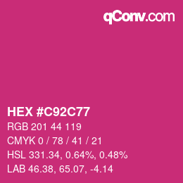 Color code: HEX #C92C77 | qconv.com