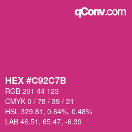 Código de color: HEX #C92C7B | qconv.com