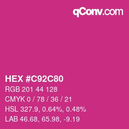 Color code: HEX #C92C80 | qconv.com