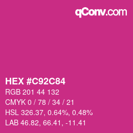 Color code: HEX #C92C84 | qconv.com