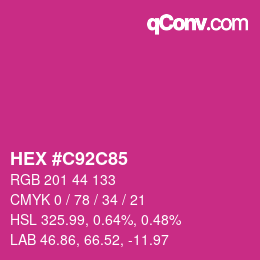 Color code: HEX #C92C85 | qconv.com