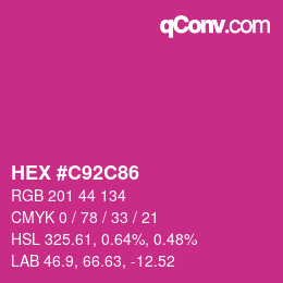 Color code: HEX #C92C86 | qconv.com