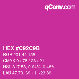 Código de color: HEX #C92C9B | qconv.com