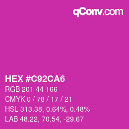 Color code: HEX #C92CA6 | qconv.com