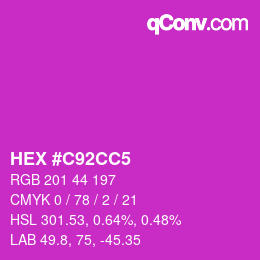 Color code: HEX #C92CC5 | qconv.com