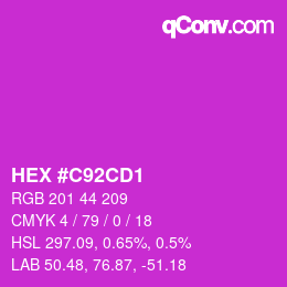 Código de color: HEX #C92CD1 | qconv.com