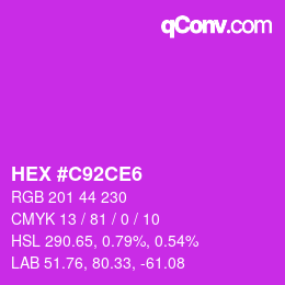 Color code: HEX #C92CE6 | qconv.com