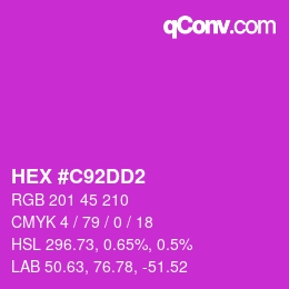 Color code: HEX #C92DD2 | qconv.com