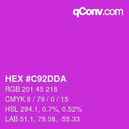 Color code: HEX #C92DDA | qconv.com