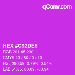 Color code: HEX #C92DE6 | qconv.com