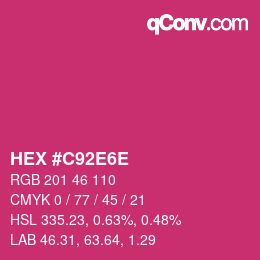 Color code: HEX #C92E6E | qconv.com