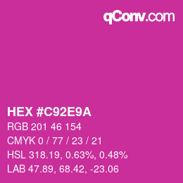 Color code: HEX #C92E9A | qconv.com