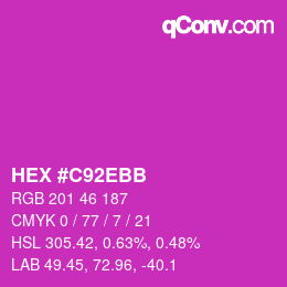 Color code: HEX #C92EBB | qconv.com