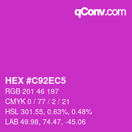 Color code: HEX #C92EC5 | qconv.com