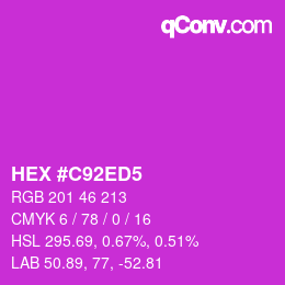 Color code: HEX #C92ED5 | qconv.com