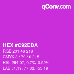 Farbcode: HEX #C92EDA | qconv.com