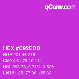 Color code: HEX #C92EDB | qconv.com