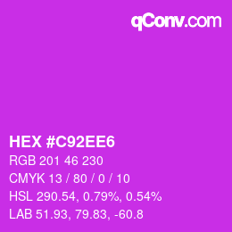 Color code: HEX #C92EE6 | qconv.com