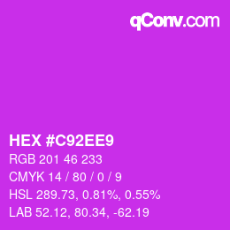Color code: HEX #C92EE9 | qconv.com