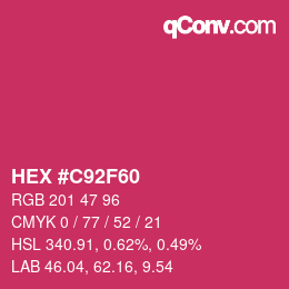 Color code: HEX #C92F60 | qconv.com