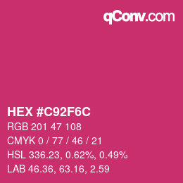 Color code: HEX #C92F6C | qconv.com