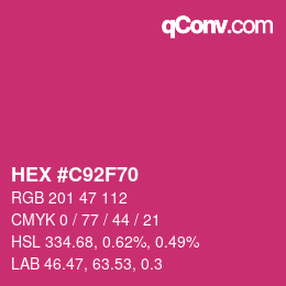 Color code: HEX #C92F70 | qconv.com