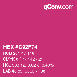 Color code: HEX #C92F74 | qconv.com