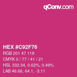 Color code: HEX #C92F76 | qconv.com