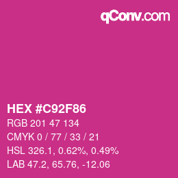 Color code: HEX #C92F86 | qconv.com - big