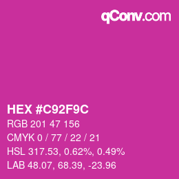 Color code: HEX #C92F9C | qconv.com