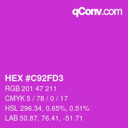Color code: HEX #C92FD3 | qconv.com