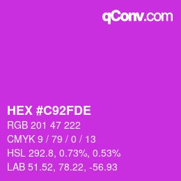 Color code: HEX #C92FDE | qconv.com